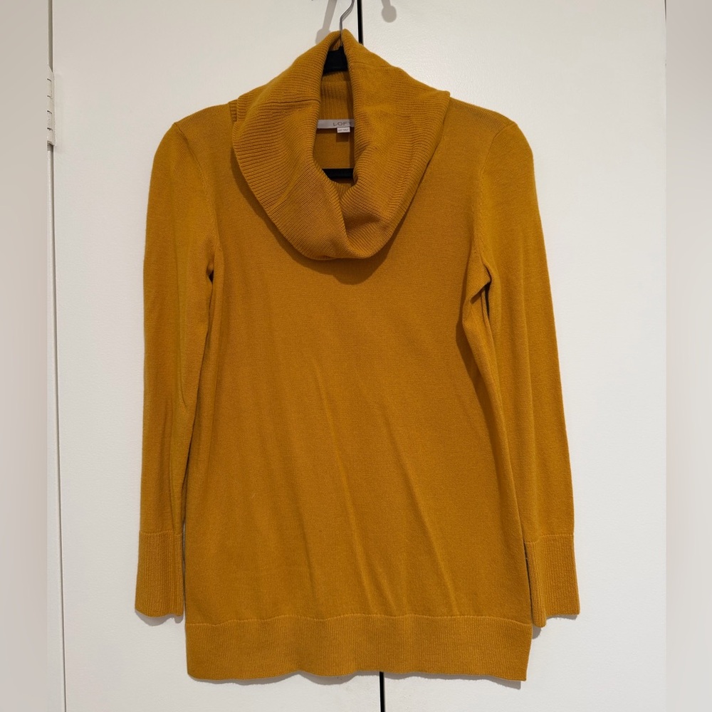 XSP LOFT Mustard Cowl Neck Sweater